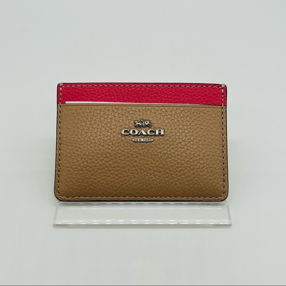Coach Taupe Multi Color Card Case - Picture 2 of 14